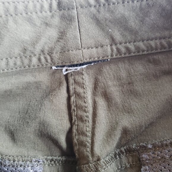 MEC Olive Army Green Wide Leg Outdoor Performance Pants w Drawstring Ankle - Picture 8 of 15